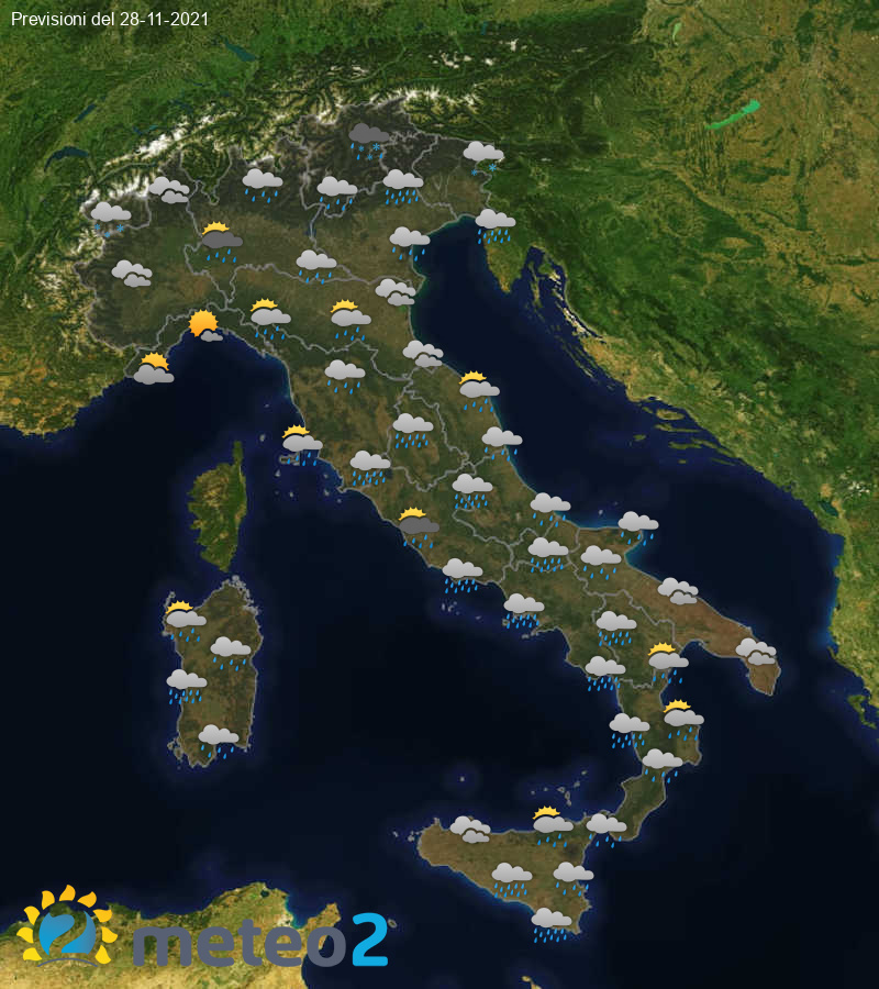 Previsioni Meteo Italia 28/11/2021