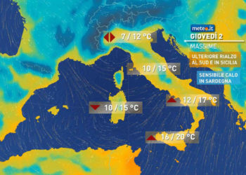 Meteo, oggi neve in collina al nord. Temporali forti sul tirreno
