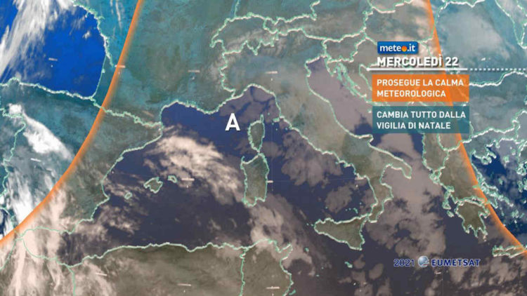 Meteo: NATALE 2021 con la pioggia. Poi freddo e neve?