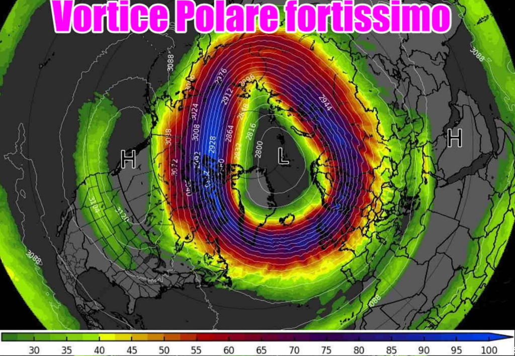 Meteo, previsioni vortice polare