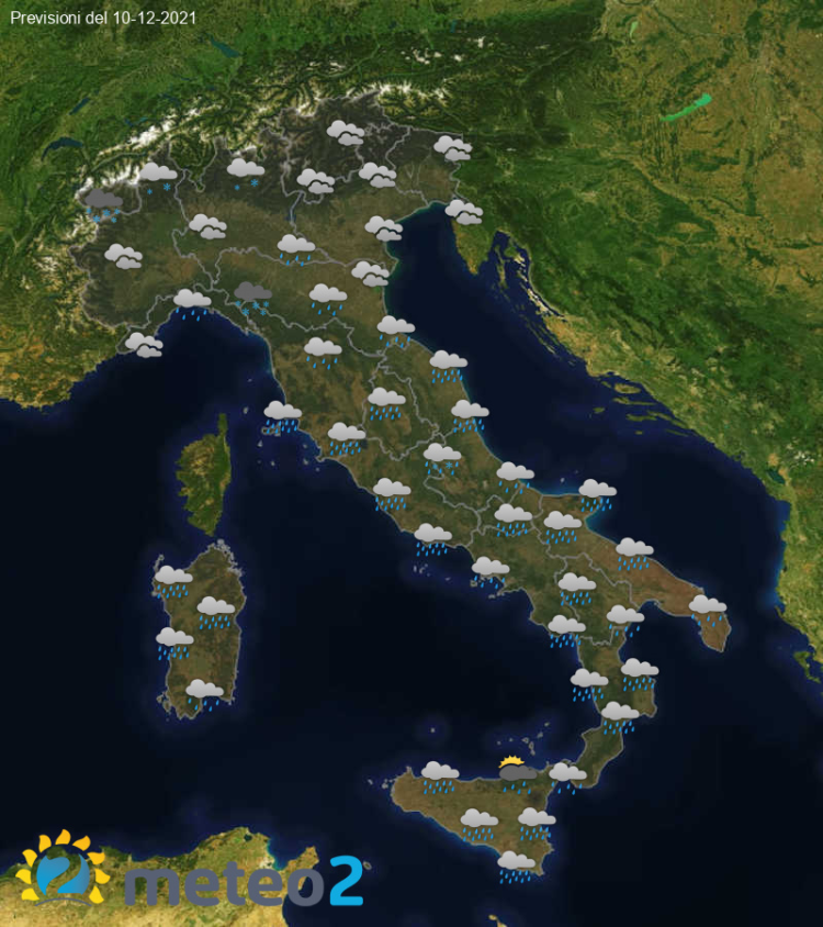 Previsioni del tempo per domani 10-12-2021 Previsioni del tempo per domani 10-12-2021