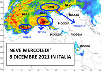 Meteo: TUTTE LE CITTA’ dove nevicherà anche ABBONDANTE