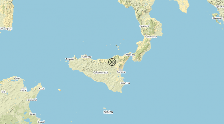 Terremoto 5 km E Troina (EN) – Magnitudo (ML) 3.5