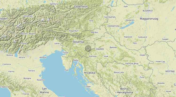 Terremoto Confine Slovenia-Croazia (SLOVENIA, CROAZIA) – Magnitudo (ML) 3.7