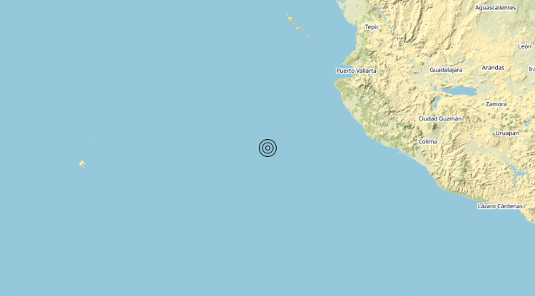 Terremoto Off coast of Jalisco, Mexico [Sea: Mexico] – Magnitudo (ML) 6.0
