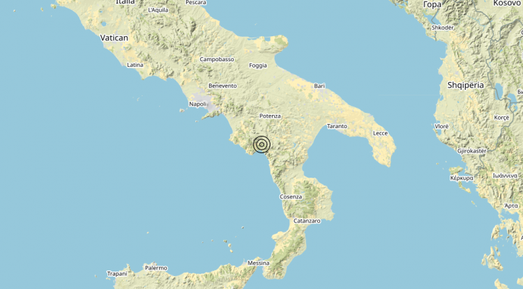Terremoto 3 km SE Sapri (SA) – Magnitudo (ML) 3.0 Terremoto 3 km SE Sapri (SA) – Magnitudo (ML) 3.0