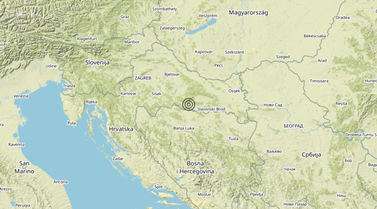 Terremoto Bosnia and Herz. [Land] – Magnitudo (ML) 3.4