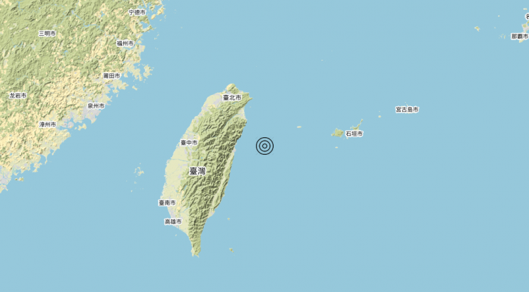 Terremoto Taiwan region [Sea: Taiwan] – Magnitudo (ML) 6.3