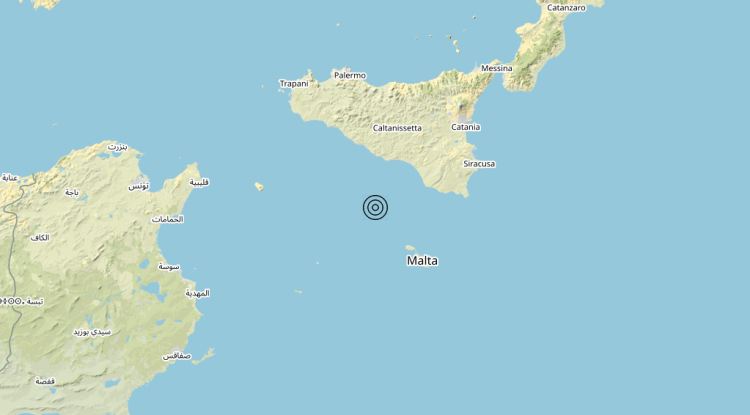 Terremoto Canale di Sicilia meridionale (MARE) – Magnitudo (ML) 3.5