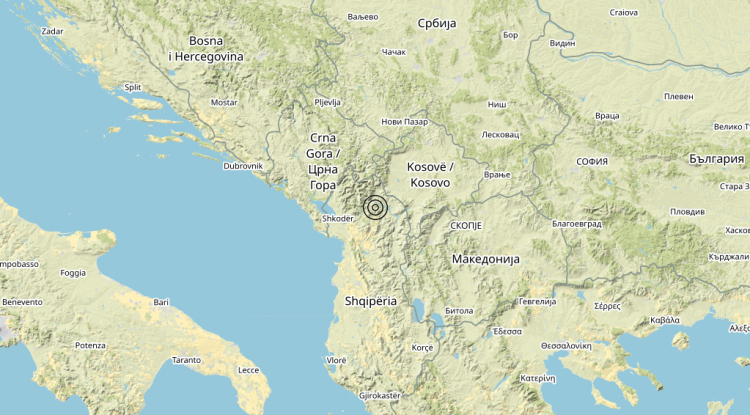 Terremoto Albania [Land] – Magnitudo (ML) 4.6
