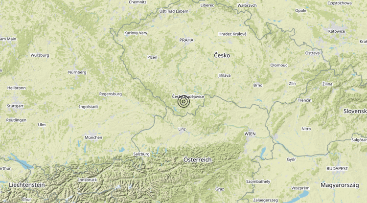 Terremoto Czech Rep. [Land] – Magnitudo (ML) 3.1