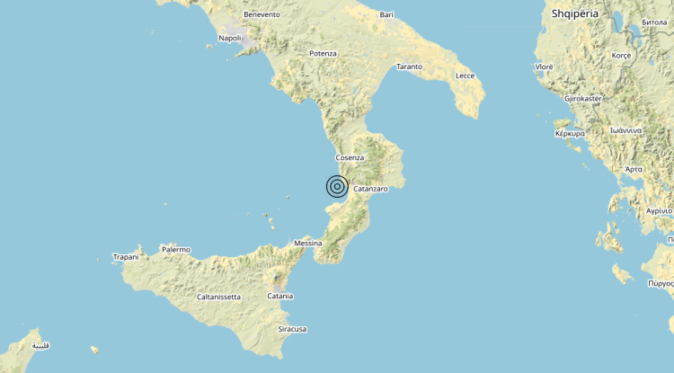 Terremoto Costa Calabra sud-occidentale (Catanzaro, Vibo Valentia, Reggio di Calabria) – Magnitudo (ML) 4.3