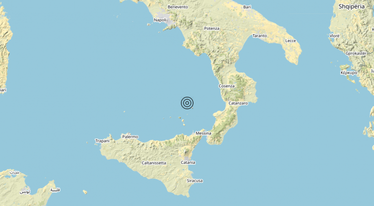 Terremoto Isole Eolie (Messina) – Magnitudo (ML) 3.1