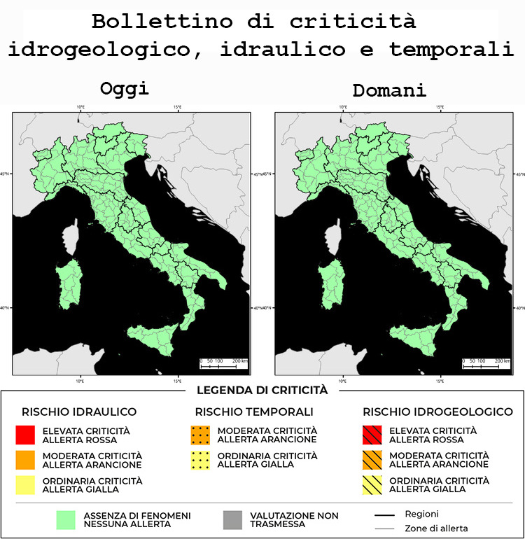 Allerta Meteo Italia del 09/02/2022