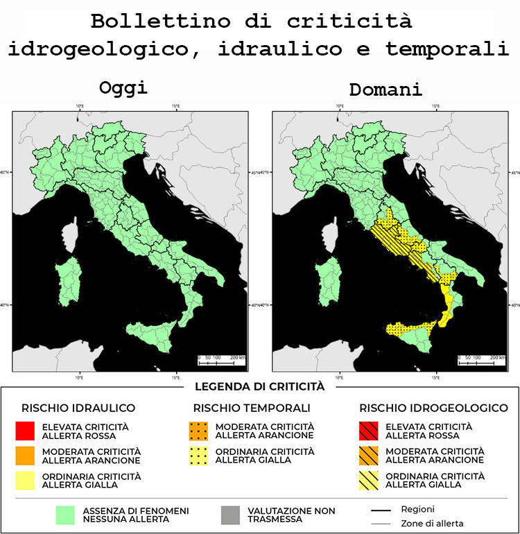 Allerta Meteo Italia del 14/02/2022
