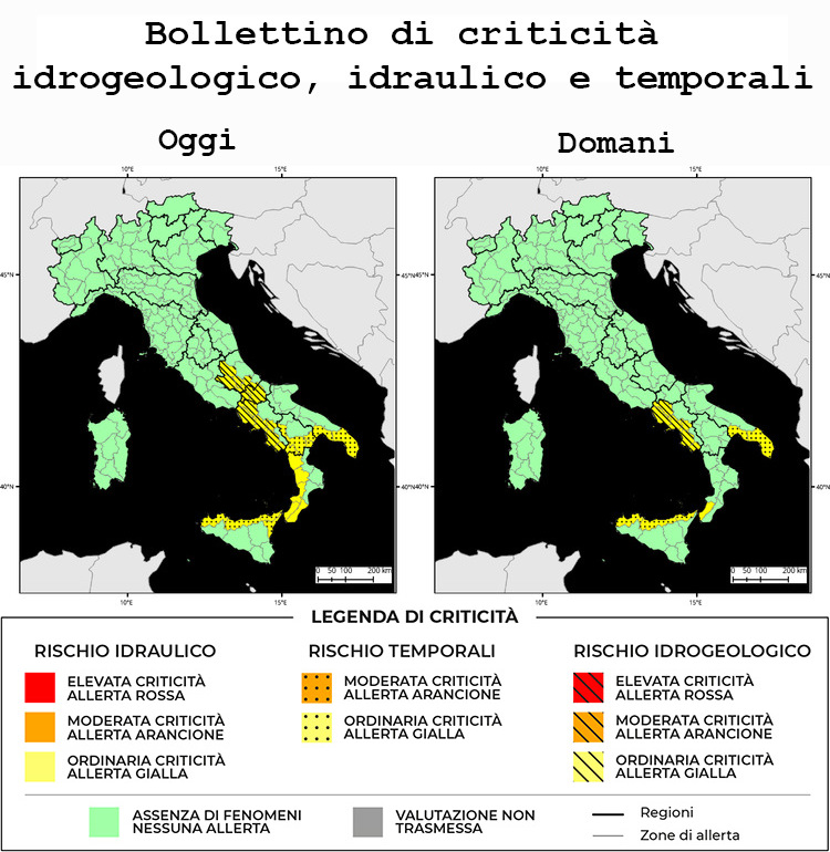 Allerta Meteo Italia del 15/02/2022