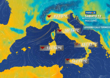 Meteo di domani: arriva più freddo