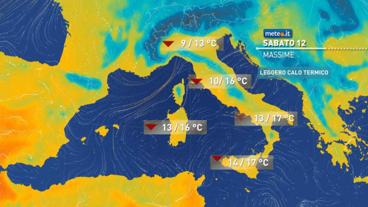 Meteo di domani: arriva più freddo