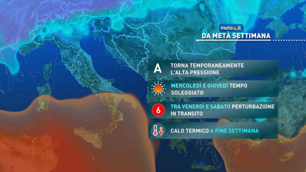 Le previsioni meteo di domani