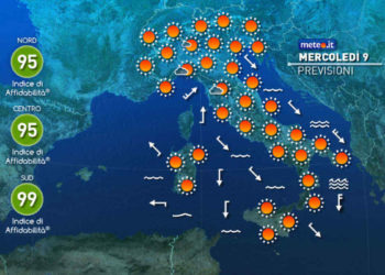 Meteo: rinforza l’ anticiclone domani. Previsioni 9 e 10 febbraio 2022