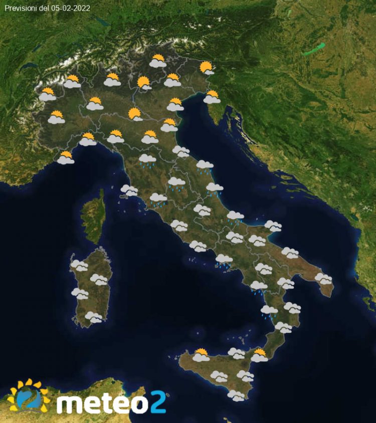 Previsioni del tempo per domani 05-02-2022 Previsioni del tempo per domani 05-02-2022