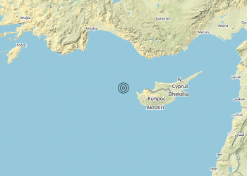 Terremoto Cyprus region [Sea: Cyprus] – Magnitudo (ML) 5.4