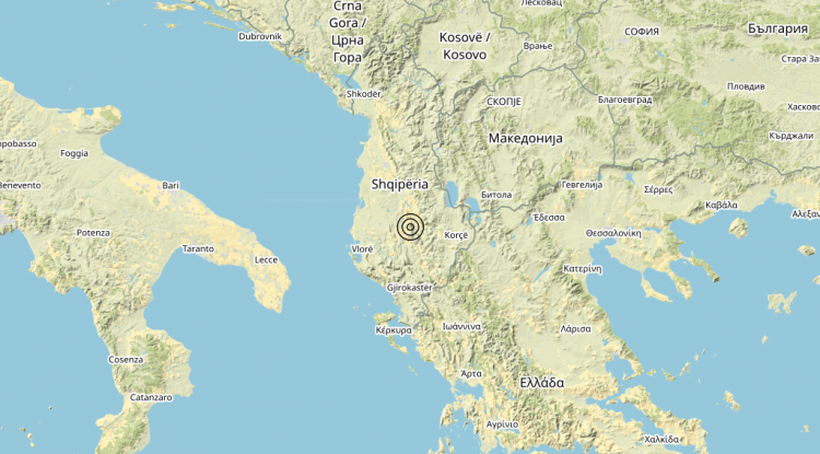 Terremoto Albania [Land] – Magnitudo (ML) 3.2
