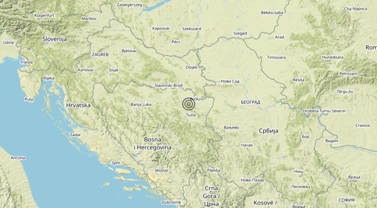 Terremoto Bosnia and Herz. [Land] – Magnitudo (ML) 4.1