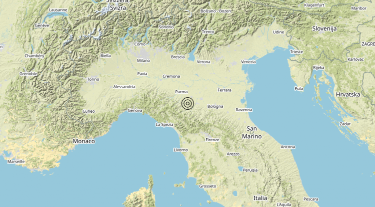 Terremoto 2 km SE Carpineti (RE) – Magnitudo (ML) 3.6