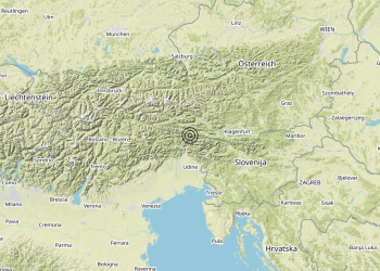 Terremoto 5 km W Dogna (UD) – Magnitudo (ML) 3.4