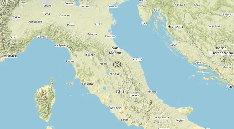 Terremoto 3 km SW Gubbio (PG) – Magnitudo (ML) 3.0