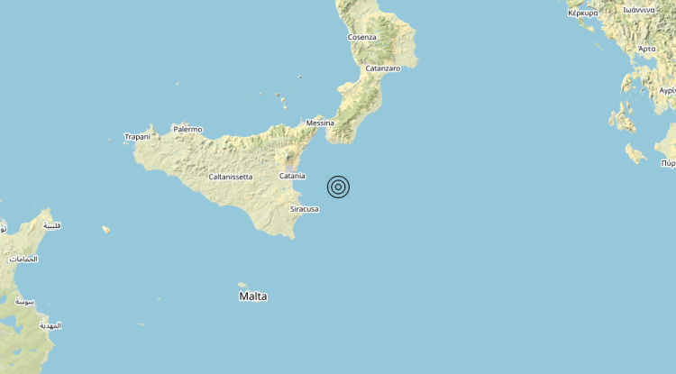 Terremoto Mar Ionio Meridionale (MARE) – Magnitudo (ML) 3.5