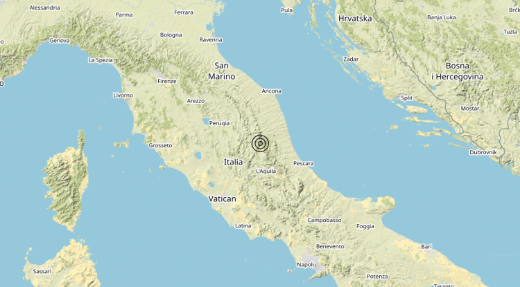 Terremoto 5 km N Amatrice (RI) – Magnitudo (ML) 3.4