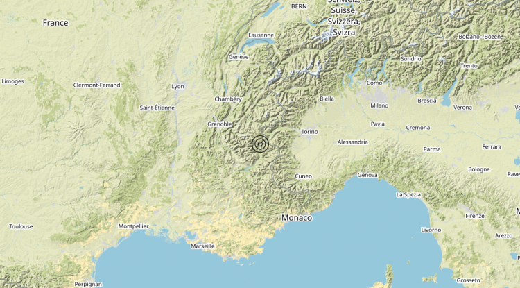 Terremoto Confine Italia-Francia (FRANCIA) – Magnitudo (ML) 3.2