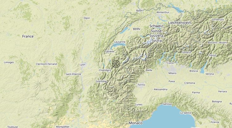 Terremoto France – Magnitudo (ML) 3.8