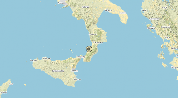 Terremoto 2 km W Feroleto della Chiesa (RC) – Magnitudo (ML) 3.3