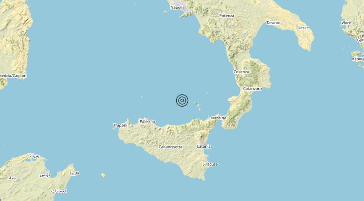 Terremoto Isole Eolie (Messina) – Magnitudo (ML) 3.9