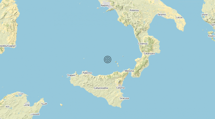 Terremoto Isole Eolie (Messina) – Magnitudo (ML) 3.8