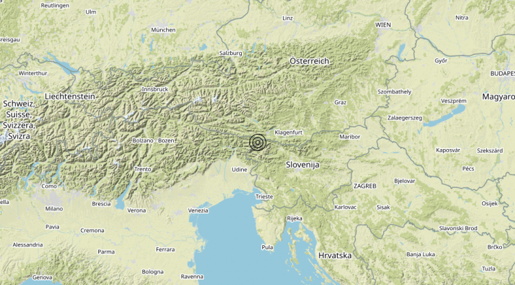 Terremoto Confine Italia-Slovenia (SLOVENIA) – Magnitudo (ML) 3.2