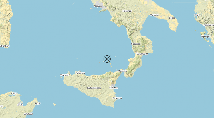 Terremoto Isole Eolie (Messina) – Magnitudo (ML) 3.8