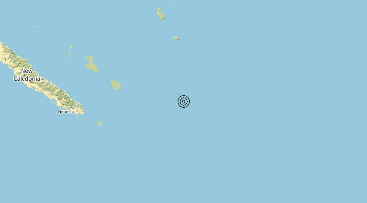 Terremoto New Caledonia [Sea] – Magnitudo (ML) 6.7