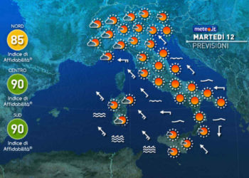 Meteo: oggi e di domani aria CALDA ma NON DURA