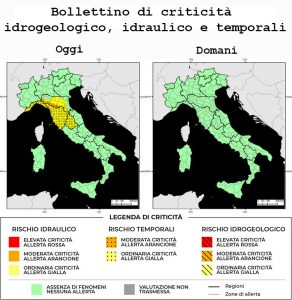 Bollettino di allerta meteo del 24/04/2022