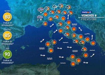 Meteo: venerdì 8 mite. Weekend delle Palme pioggia e neve
