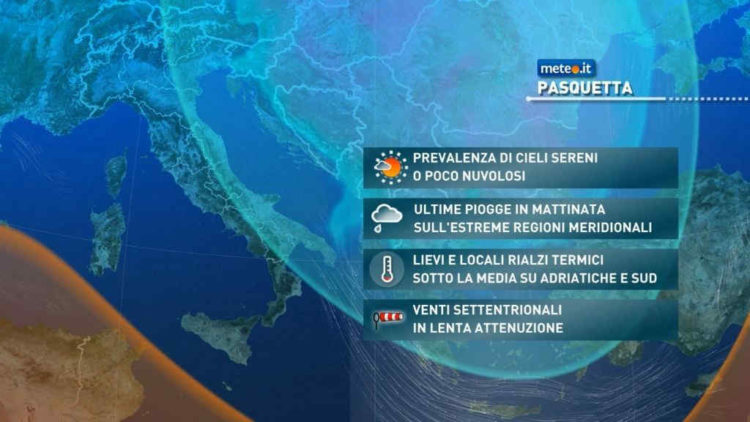 Meteo: dopo PASQUETTA 2022 migliora Meteo: dopo PASQUETTA 2022 migliora