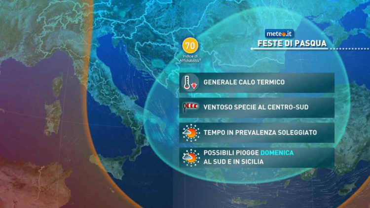 PASQUA 2022 e PASQUETTA: METEO più freddo e ventoso