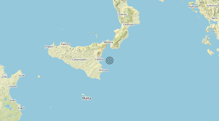 Terremoto Costa Siracusana (Siracusa) – Magnitudo (ML) 4.2