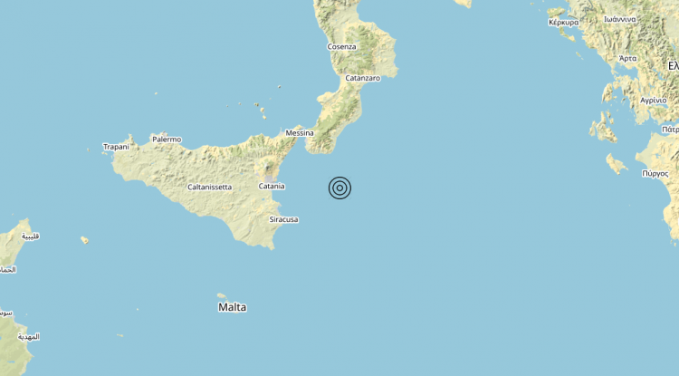 Terremoto Mar Ionio Meridionale (MARE) – Magnitudo 3.0