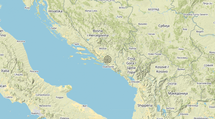 Terremoto Bosnia and Herz. [Land] – Magnitudo 6.0
