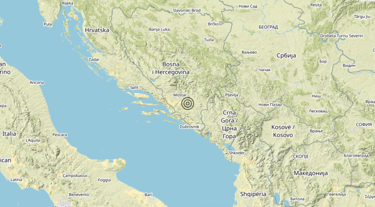 Terremoto Bosnia and Herz. [Land] – Magnitudo 4.0
